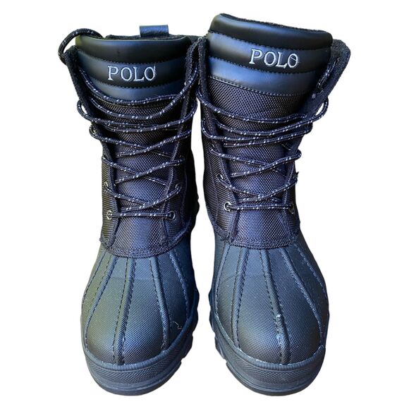 Polo by Ralph Lauren black duck boots snow youth kid's size 5 READ - Picture 6 of 10